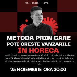 Workshop Horeca Sales Academy 25 noiembrie